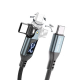 Mobile Origin Display 540° Roterende USB-C til USB-C Kabel - 1.8m / 240W - Sort