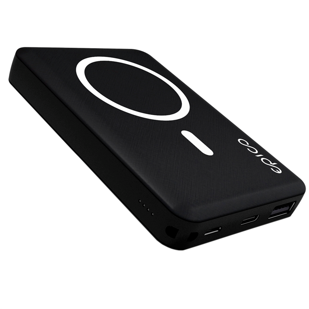 Epico 10W trådløs magnetisk Powerbank 5000 mAh w. USB-C-kabel - MagSafe-kompatibel - Svart