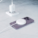 Epico 15W magnetisk trådløs lader m. 20W PD Vegglader - MagSafe-kompatibel - Hvit