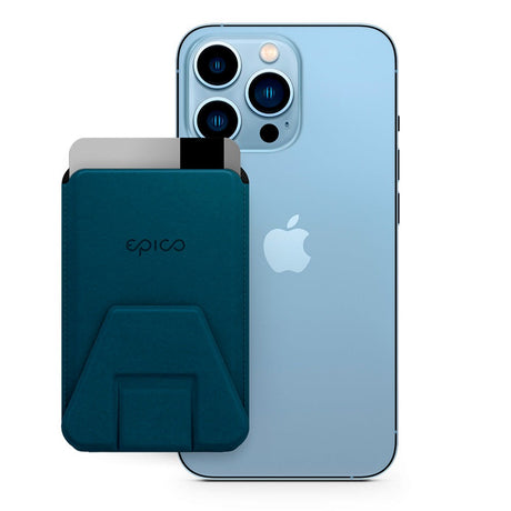 Epico magnetkortholder m. Stativ - MagSafe-kompatibel - Blå