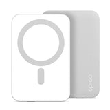 Epico 20W aluminium trådløs magnetisk Powerbank 5000 mAh w. USB-C-kabel - MagSafe-kompatibel - Sølv