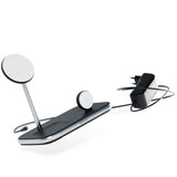 Epico 3-i-1 15W trådløs lader - MagSafe-kompatibel - Hvit / Svart