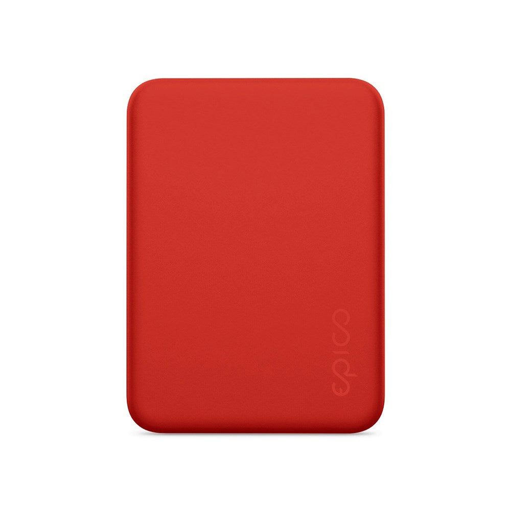 Epico 15W trådløs magnetisk Powerbank 4200 mAh w. USB-C &amp; Lightning-kabel - MagSafe-kompatibel - Rød