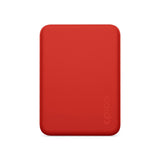Epico 15W trådløs magnetisk Powerbank 4200 mAh w. USB-C &amp; Lightning-kabel - MagSafe-kompatibel - Rød