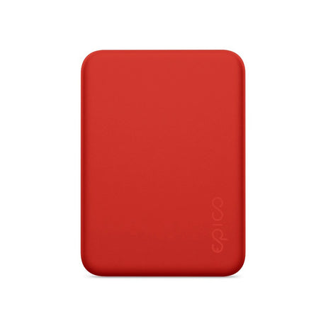 Epico 15W trådløs magnetisk Powerbank 4200 mAh w. USB-C &amp; Lightning-kabel - MagSafe-kompatibel - Rød
