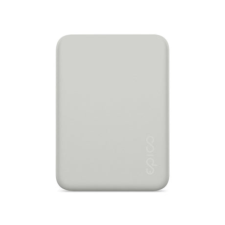 Epico 15W trådløs magnetisk Powerbank 4200 mAh w. USB-C &amp; Lightning-kabel - MagSafe-kompatibel - Grå