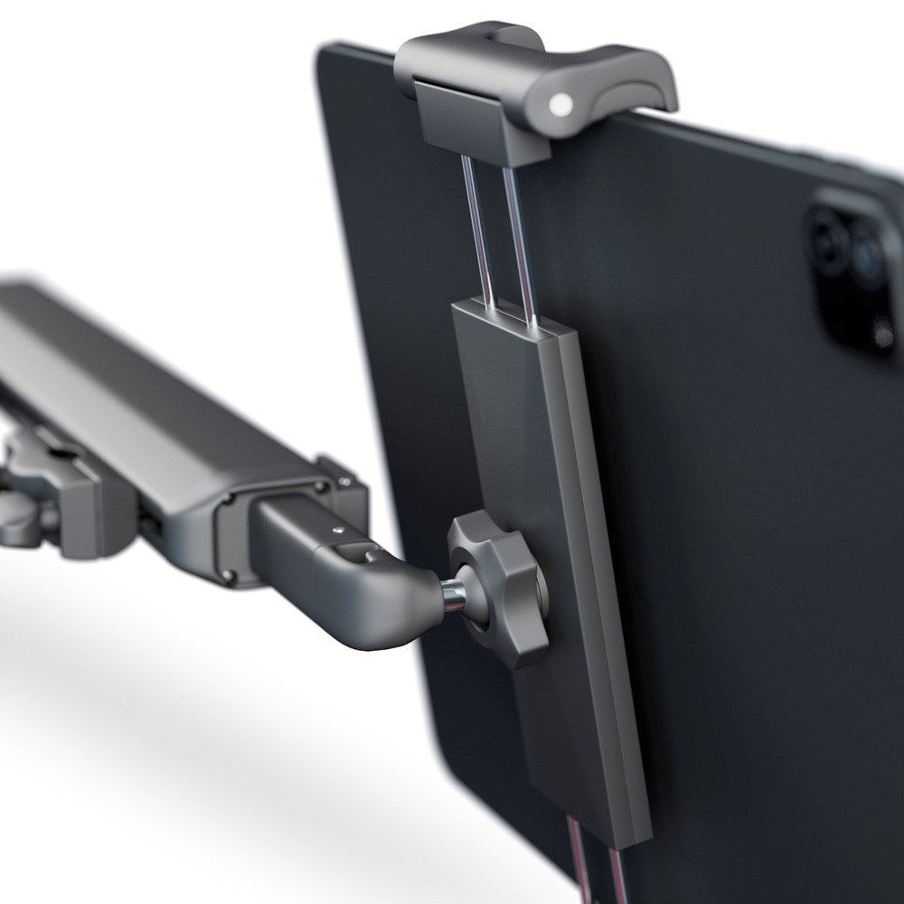 Epico mobil- og nettbrettholder med uttrekkbar arm for bilhodestøtte (140 - 285 mm) - Svart