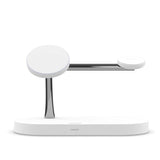 Spello 3-i-1 magnetisk trådløs lader 15W - MagSafe-kompatibel - Hvit