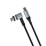 Epico magnetisk vinklet USB-C til USB-C-kabel 100W - 2m - Svart