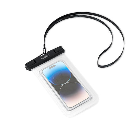 Spello Universal Waterproof Case - Svart / Gjennomsiktig (maks. mobil: 165 x 85 x 10 mm)
