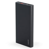 Spello Slim Power Delivery 18W Powerbank m. 2 x USB-A / 1 x USB-C og 1 x USB-C-kabel - 10 000 mAh - Svart