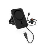 Epico Magnetisk Mobilholder til Bil m. 7.5W Trådløs Opladning - MagSafe Kompatibel - Sort