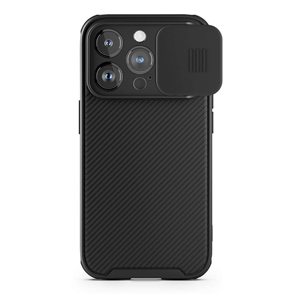 Spello iPhone 15 Slitesterk magnetisk deksel m. Cam Slider - MagSafe-kompatibel - Svart