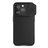 Spello iPhone 15 Slitesterk magnetisk deksel m. Cam Slider - MagSafe-kompatibel - Svart