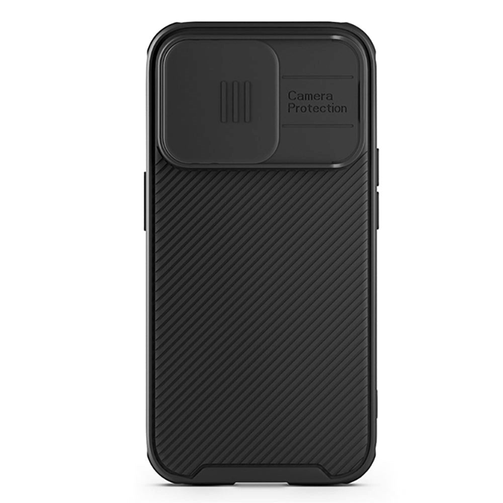 Spello iPhone 15 Slitesterk magnetisk deksel m. Cam Slider - MagSafe-kompatibel - Svart