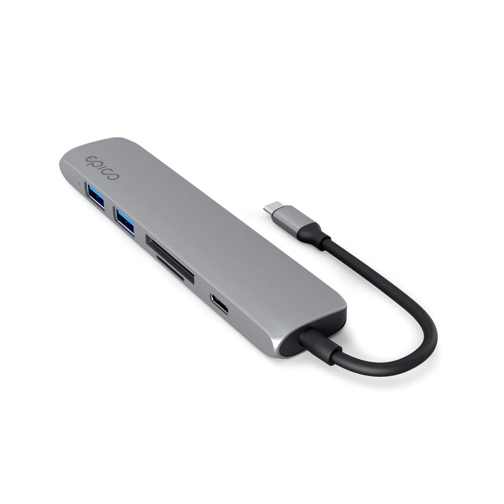 Epico 6-i-ett aluminium 8K USB-C-adapter - Space Grey