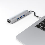 Epico 6-i-1 Slim 8K USB-C Adapter - Sølv