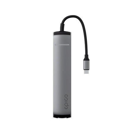 Epico 6-i-1 slank 8K USB-C-adapter - Space Grey