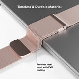 Apple Watch (38/40/SE/41/42 mm) Epico Milanese+ (pluss) stropp i rustfritt stål - rosa gull