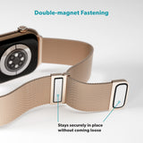 Apple Watch (42/44/SE/45/46/49 mm) Epico Milanese+ (pluss) rustfritt stålbånd - gull