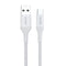 Epico flettet 18W USB-A til USB-C-kabel - 1,2m - Hvit