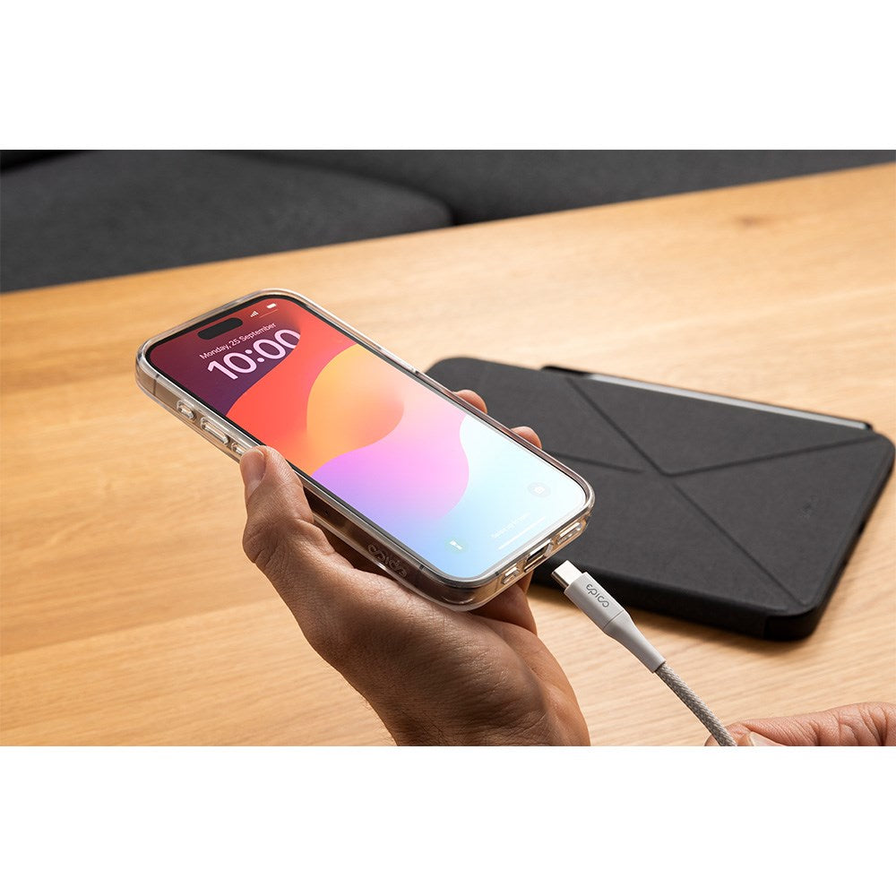 Epico flettet 18W USB-A til USB-C-kabel - 1,2m - Hvit