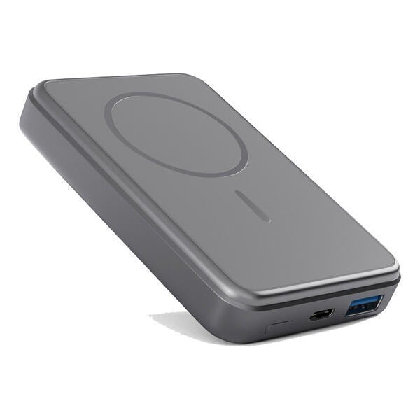 Epico Mag+ Aluminium PowerBank 10 000 mAh / 20 W - MagSafe-kompatibel - Grå