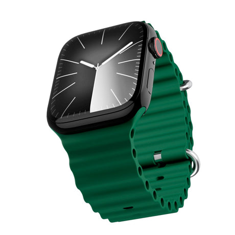 Apple Watch (38/40/SE/41/42 mm) Epico Ocean Silikonklokkerem - Grønn