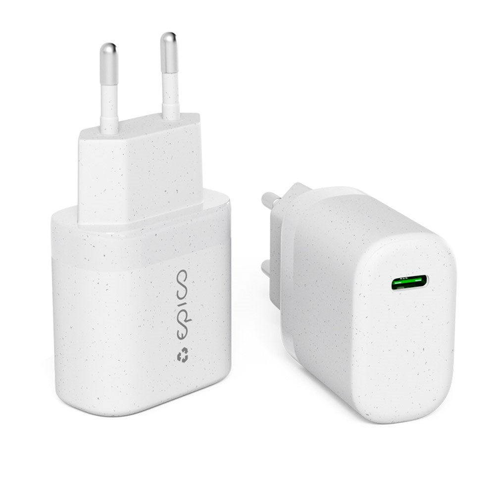 Epico Resolve Vægoplader PD 30W GaN med USB-C - Hvid