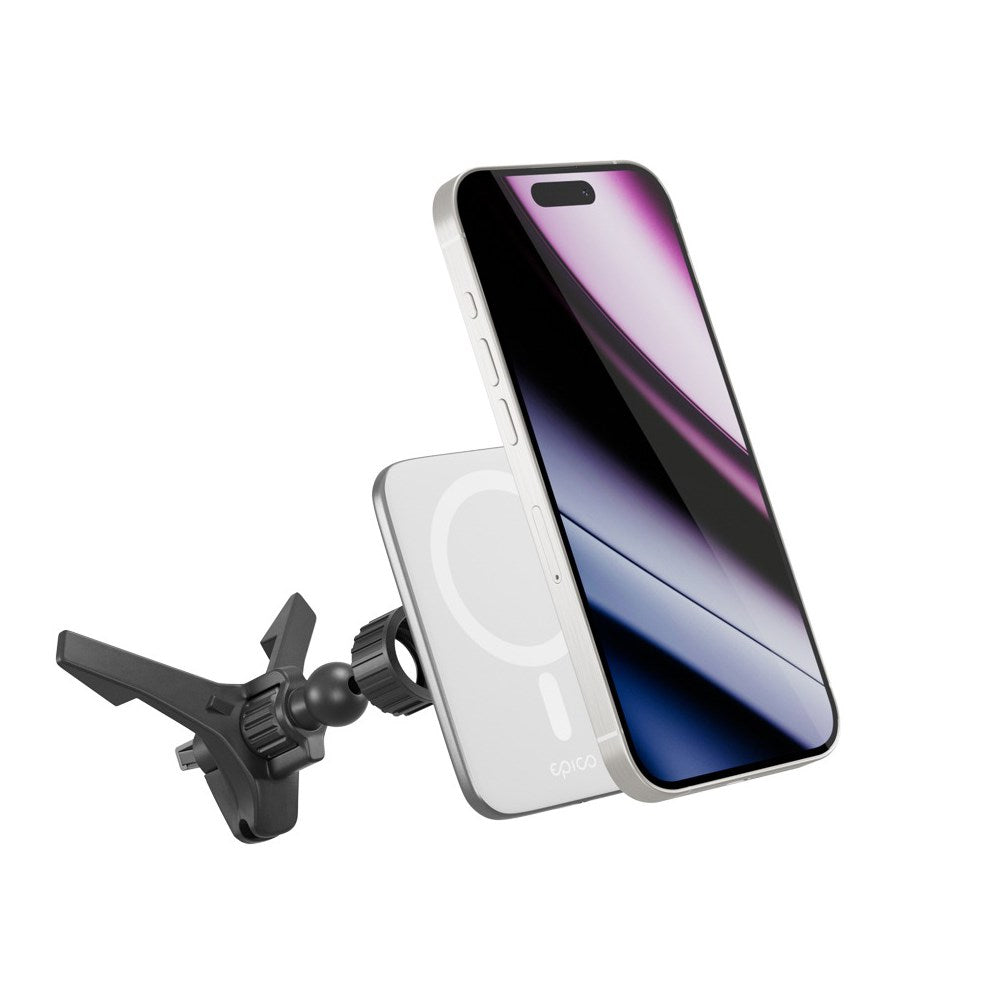 Epico Qi2 Mag+ billader - 15W trådløs lading - MagSafe-kompatibel - Hvit