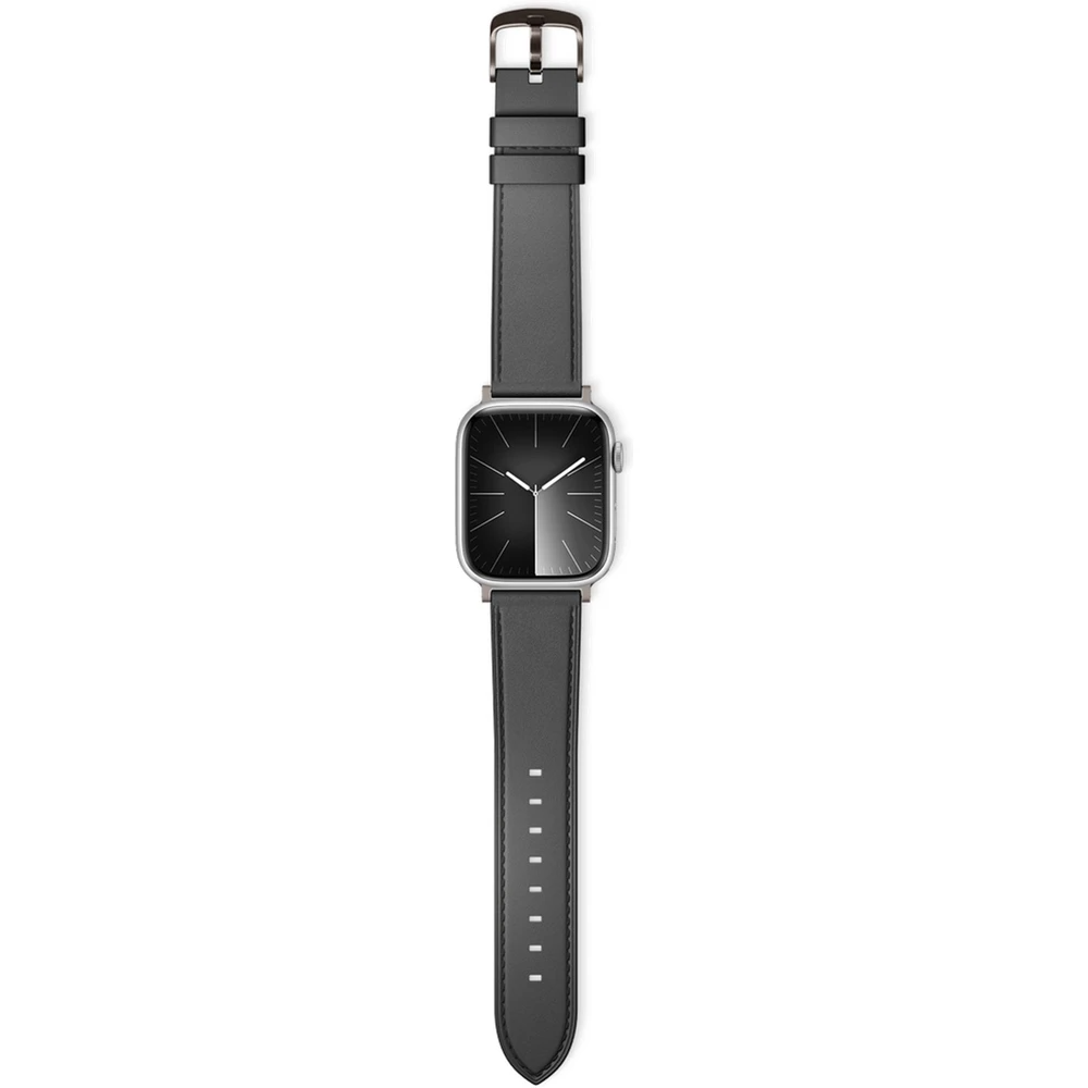 Apple Watch (38/40/SE/41/42 mm) - Epico ekte lærreim - svart