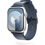 Apple Watch (38/40/SE/41/42 mm) - Epico ekte lærreim - blå