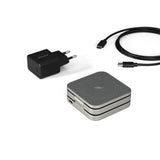 Epico Foldbar 15W 3-i-1 Magnetisk Oplader - Mobil / AirPods / Apple Watch - Sølv