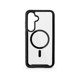 Spello Mag+ robust deksel - Samsung Galaxy S24+ (Plus) / S25+ (Plus) - MagSafe-kompatibel - Gjennomsiktig / Svart