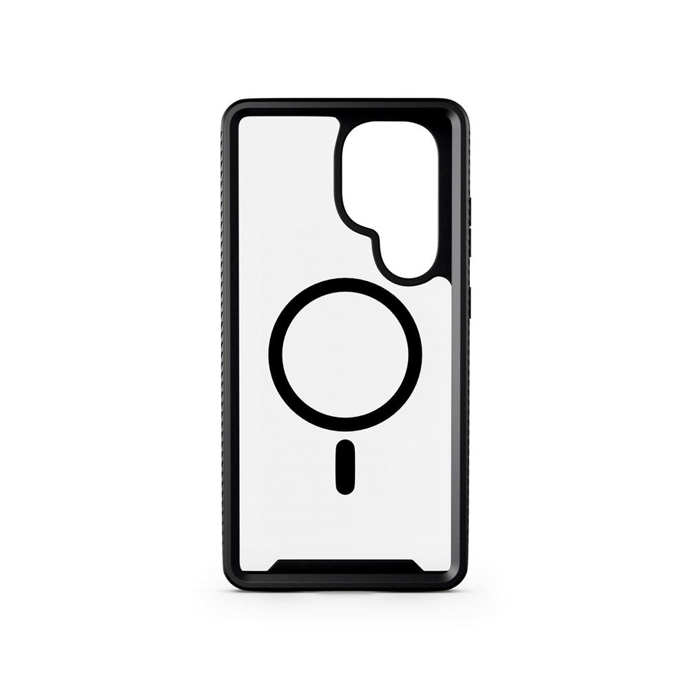 Spello Mag+ Robust deksel - Samsung Galaxy S25 Ultra - MagSafe-kompatibel - Gjennomsiktig / Svart