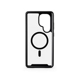 Spello Mag+ Robust deksel - Samsung Galaxy S25 Ultra - MagSafe-kompatibel - Gjennomsiktig / Svart