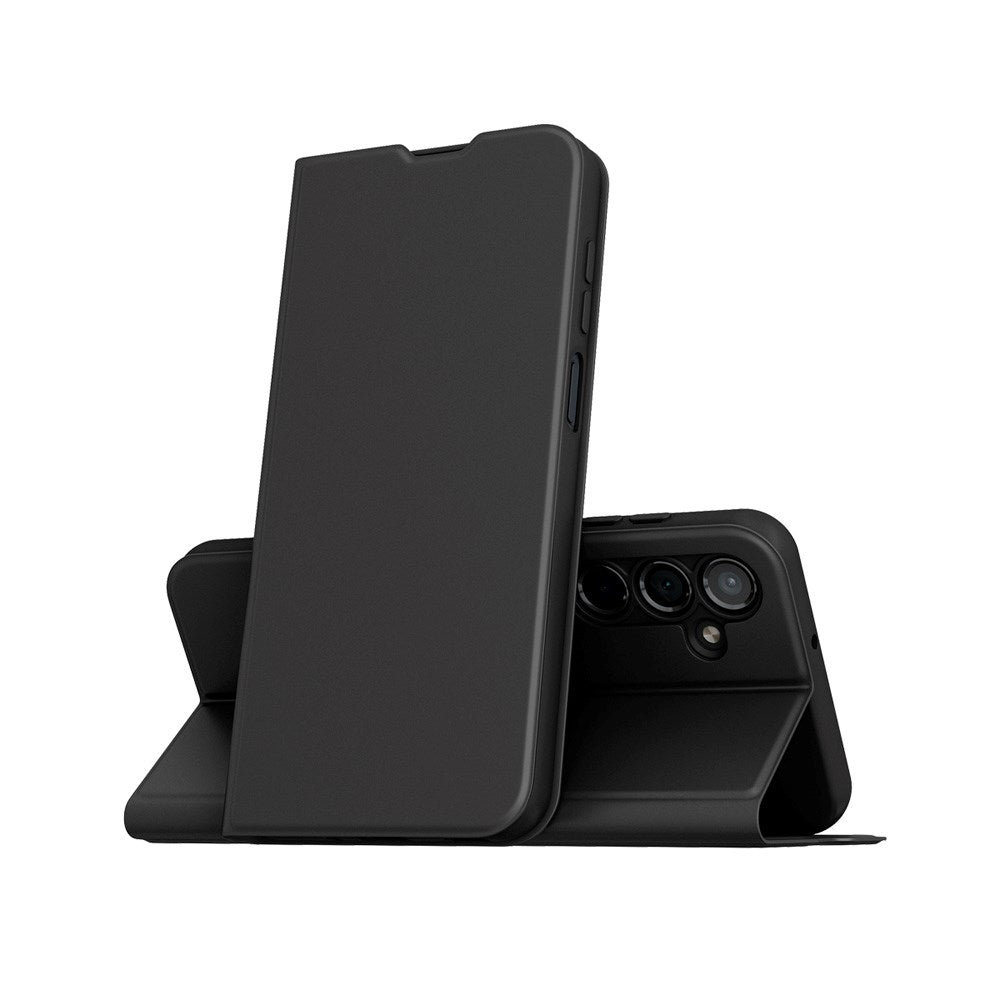 Spello Samsung Galaxy A16 (4G/5G) Kunstlæder Flip Cover m. Ståfunktion - Sort