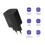 Spello 35W PD Vægoplader m. 2 x USB-C - Sort