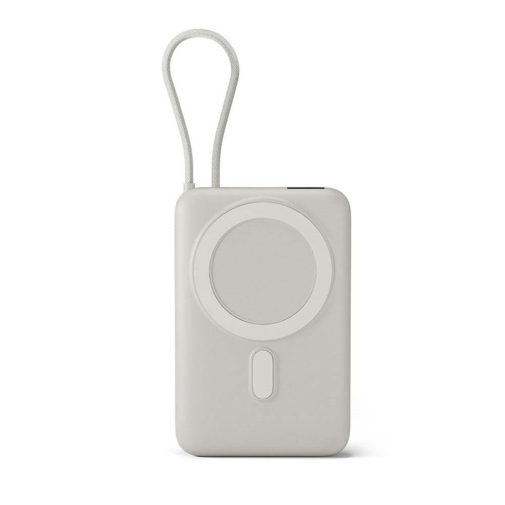 Epico UltraPack 15W Power Bank 10.000 mAh m. USB-C Kabel og Stander - MagSafe / Qi2 Kompatibel - Grå