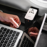 Epico UltraBoost Universal GaN 70W reiseadapter m. 2 x USB-A 1 x USB-C - Titanium