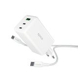 Epico UltraBoost GaN 100W Vægoplader - 1.2m USB-C til USB-C Kabel - 2x USB-C / 1x USB-A - Hvid