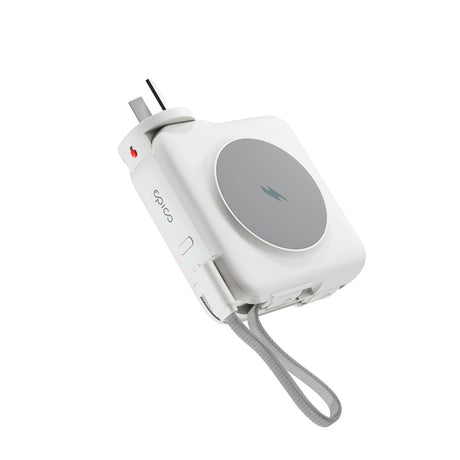 Epico 3-i-1 Rejse PowerBank - 10.000 mAh - MagSafe Kompatibel - Hvid