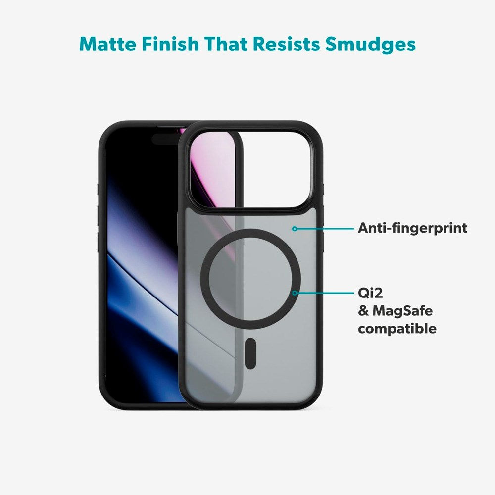 Epico HeroMatte Pro Mag+ Cover - iPhone 17 Pro - MagSafe Kompatibel - Sort