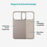 Epico Silicone Pro Mag+ Cover - iPhone 17 Pro Max - MagSafe Kompatibel - Titanium Beige