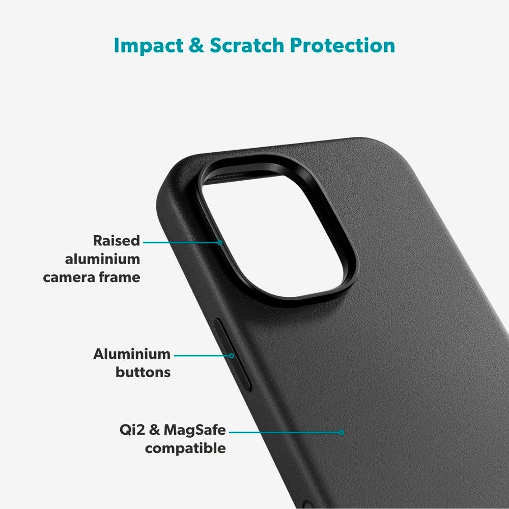 Epico Leather Pro Mag+ Cover - iPhone 17 - MagSafe Kompatibel - Sort