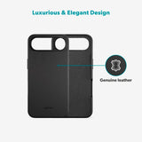 Epico Leather Pro Mag+ Cover - iPhone Air - MagSafe Kompatibel - Sort