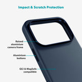 Epico Leather Pro Mag+ Cover - iPhone 17 Pro - MagSafe Kompatibel - Blå