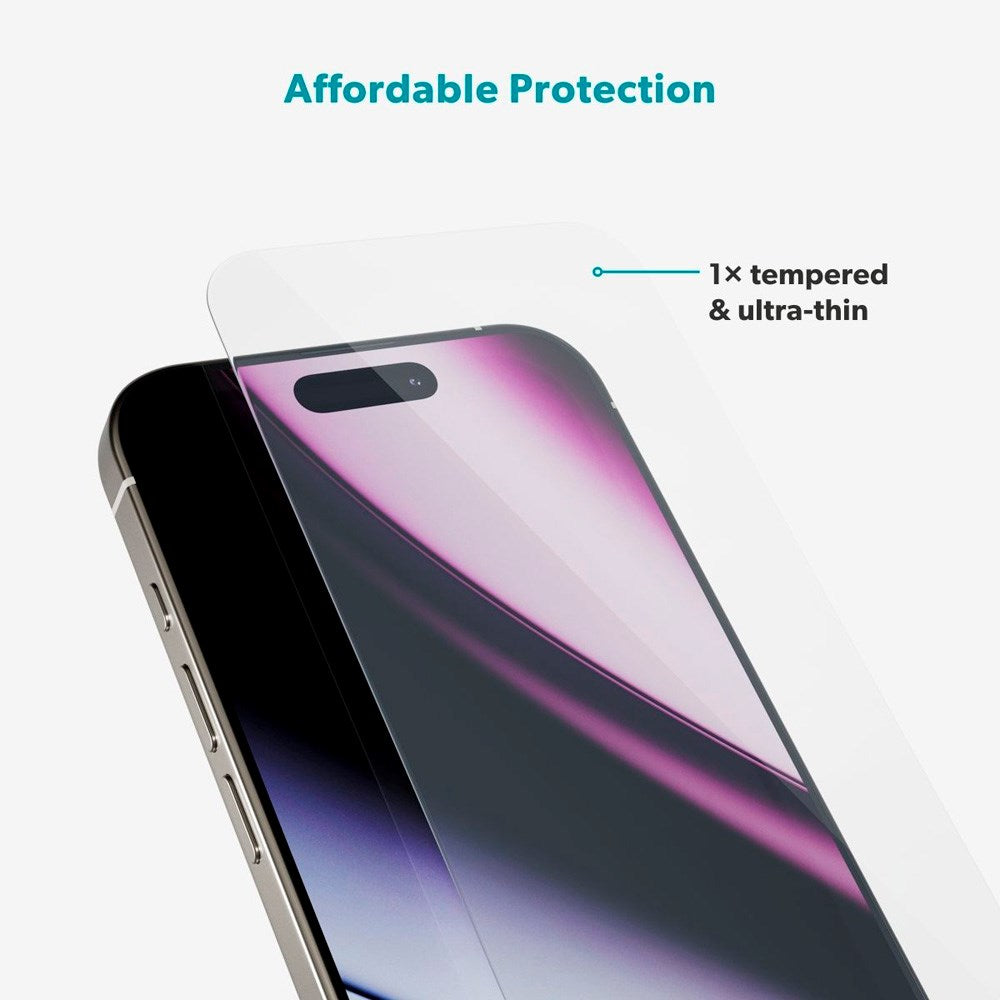 Epico - iPhone 17 - Glass Protector Skærmbeskyttelsesglas - Gennemsigtig