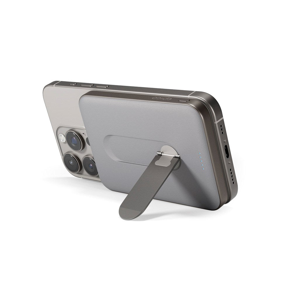Epico UltraPack Qi2 Stand PowerBank - 5000 mAh - MagSafe Kompatibel - Titanium
