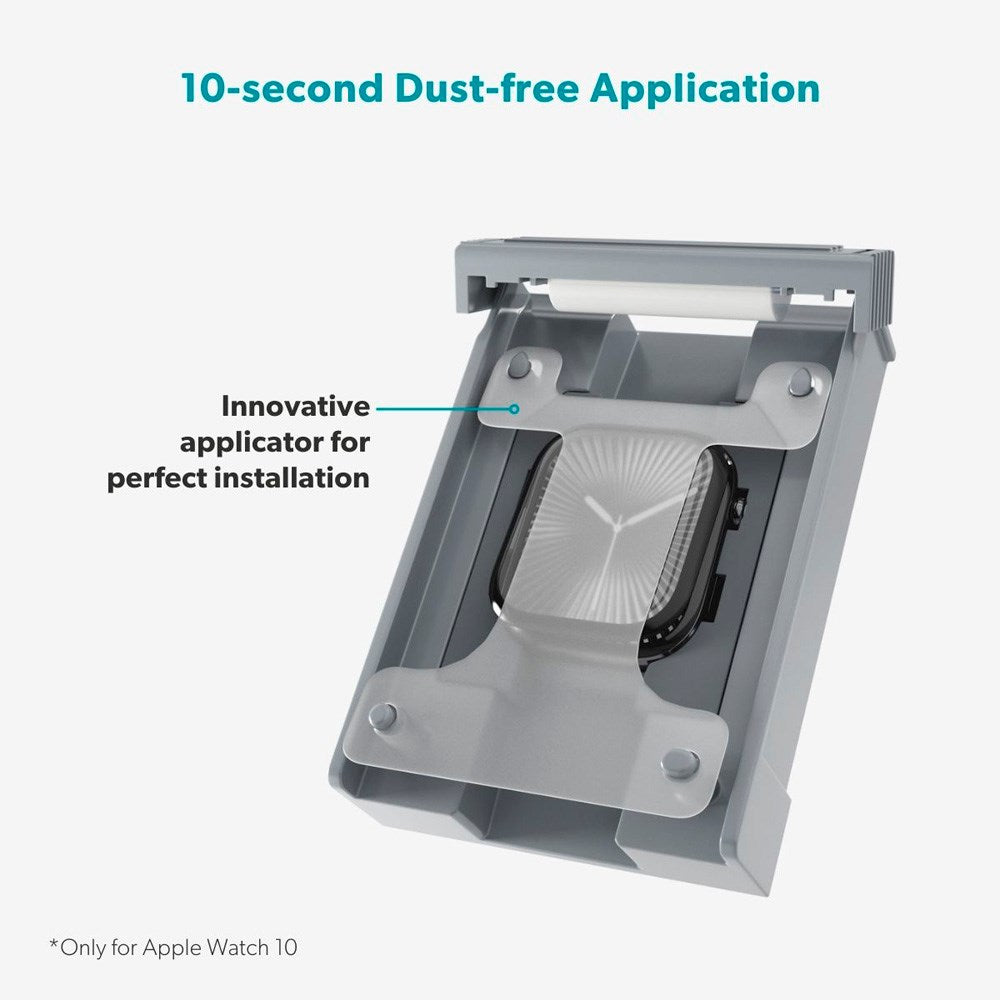 Epico - Apple Watch 11 / 10 (42mm) SlimCeramic 3D Glass m. Installationsværktøj - Gennemsigtig